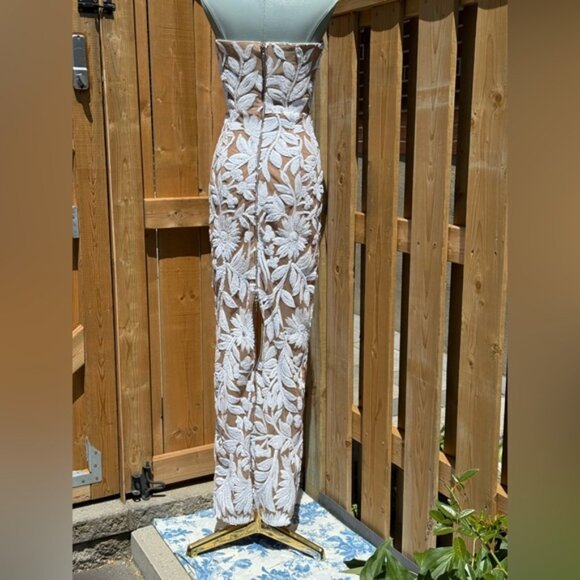 🆕 BRONX & BANCO 🧿 NWOT Dahlia Gown, White Sequin Floral Gown - Sz XS US 2 - Picture 10 of 14